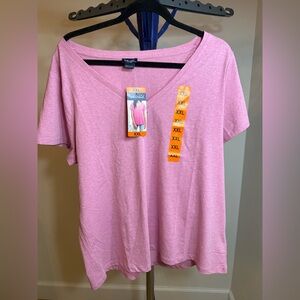 Splendid Light Pink Short Sleeve V-Neck Tee